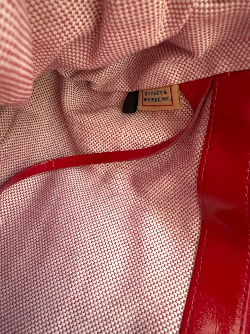 Dooney & Bourke Chiara Magenta Patent Leather Tote with Gold Hardware - Picture 7 of 12